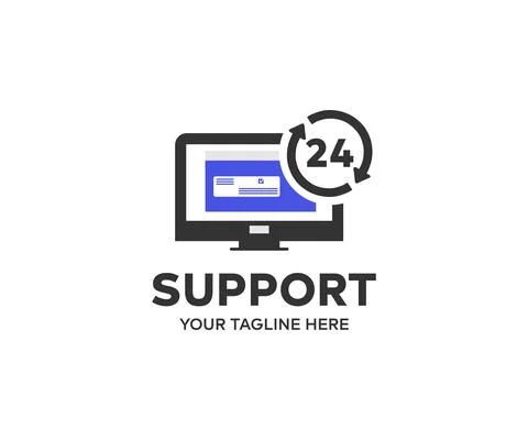 Support logo design Illustrazione stock