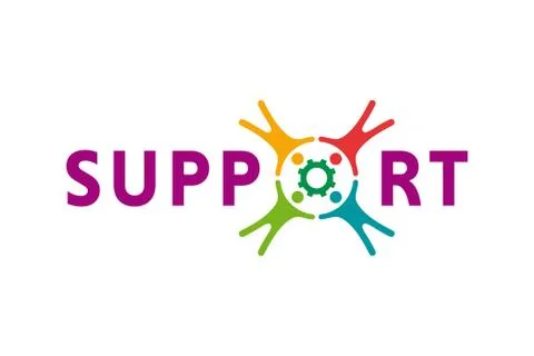 Support logo icon Illustrazione stock