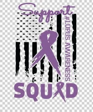 Support Lupus Awareness Squad Flag Design Display ribbon Stockillustratie