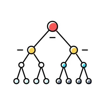 Support machine svm algorithm color icon vector illustration Stockillustratie