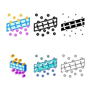 Support machine svm algorithm color icon concepts vector Stock Illustration
