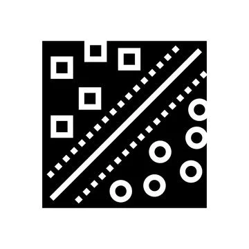 Support machine svm algorithm glyph icon vector illustration Stockillustratie