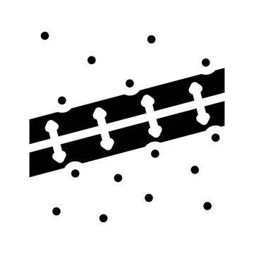 Support machine svm algorithm glyph icon vector illustration Stock Illustration