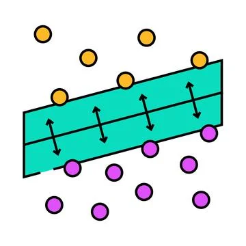 Support machine svm algorithm icon color illustration Illustrazione stock