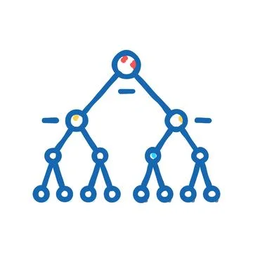 Support machine svm algorithm icon doodle illustration Stock Illustration