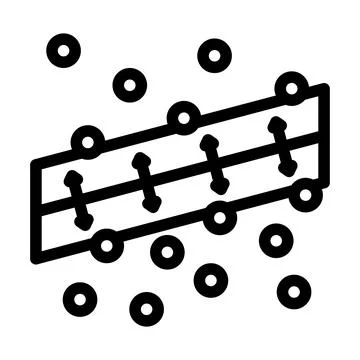 Support machine svm algorithm line icon vector illustration Illustrazione stock