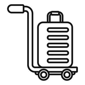 Support move plastic icon outline vector. Steel object Illustrazione stock