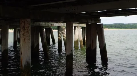 Support of the old bridge Stock Footage 51232487