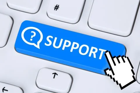 Support online help contact customer service telephone on the internet Stockillustratie