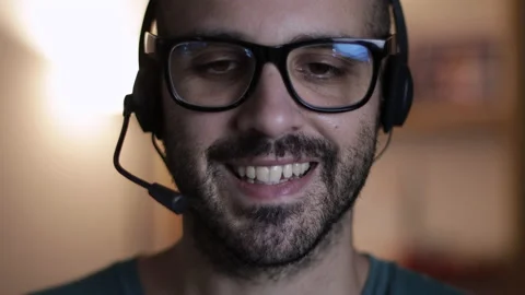 Support operator. Call center or Helpdesk concept. Portrait shot Stock Footage 161278809