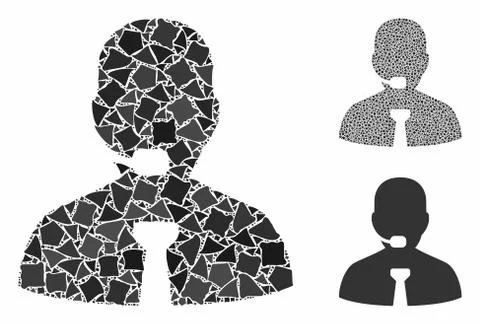 Support operator Mosaic Icon of Rugged Elements Stock Illustration