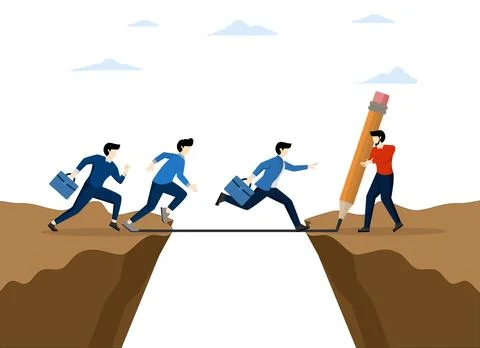 Support or assist employees to progress and achieve business targets Illustrazione stock