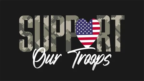 Support our troops of the united states army Stock Footage 321728804