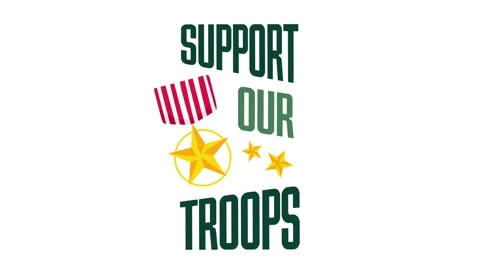 Support our troops of the united states army Stock Footage 321728813
