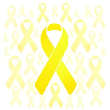 Support our troops yellow ribbons illustration Stock Illustration