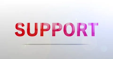 Support. Particle Logo. Text Animation Stock Footage 135206897