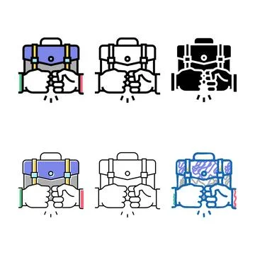 Support partner color forms icon vector Stock Illustration