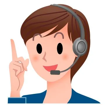 Support phone operator Stock Illustration