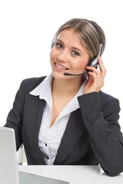 Support phone operator Stock Photos