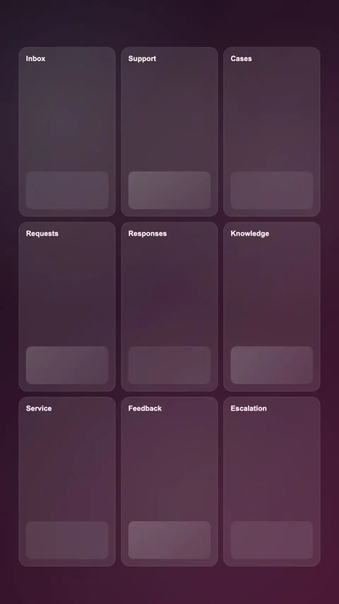 Support Planning Hub Premium Gradient SaaS Interface Vertical Animation Stock Footage 345154677