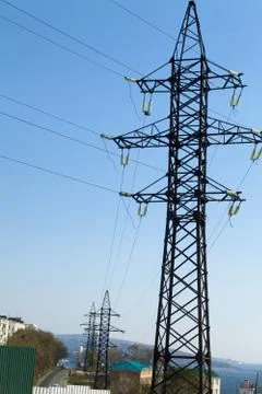 Support power line Stock Photos