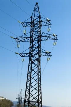 Support power line Stock Photos