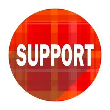 Support red flat icon isolated. 库存插图