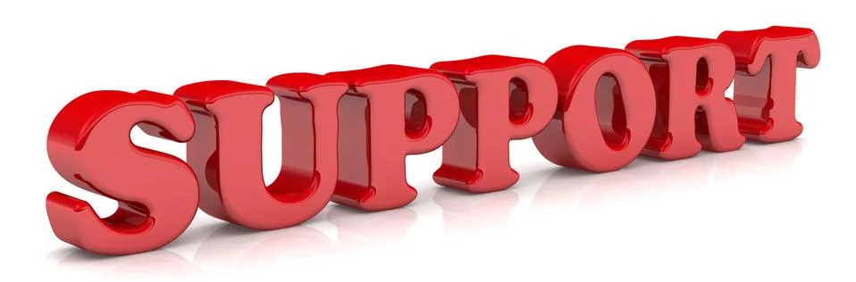 Support. Red word Ilustração Stock