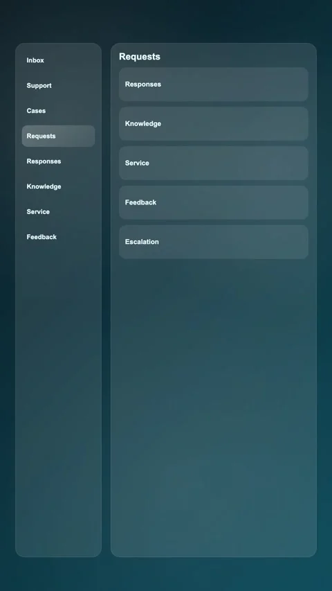 Support Review Workspace Premium Gradient SaaS Interface Vertical Animation Stock Footage 345154711