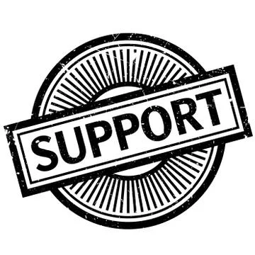 Support rubber stamp Stock Illustration