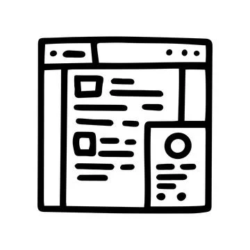 Support service line vector doodle simple icon 库存插图