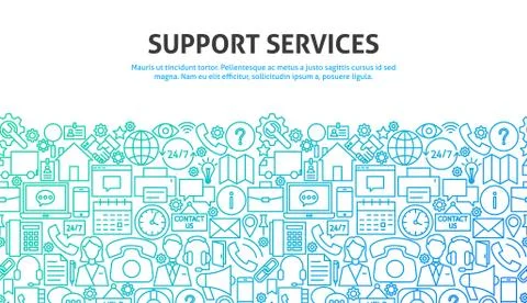 Support Services Concept Stock Illustration
