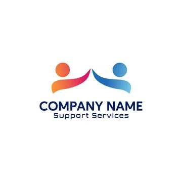 Support Services Logo 2 스톡 일러스트
