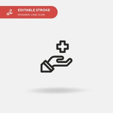 Support Simple vector icon. Illustration symbol design template for web mobil Stock Illustration
