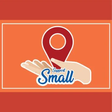 Support small poster Stock Illustration