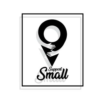 Support small poster Stock Illustration