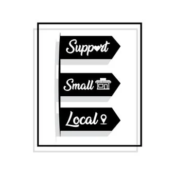 Support small poster Illustrazione stock