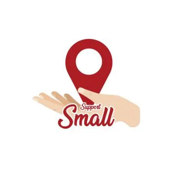 Support small poster Stock Illustration