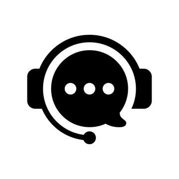 Support with speech bubble icon. Headphones symbol Stock Illustration