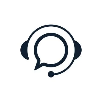 Support with speech bubble icon Stock Illustration