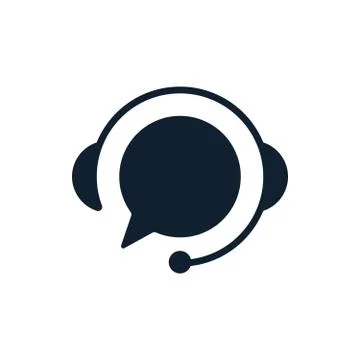 Support with speech bubble icon Stock Illustration