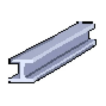 Support steal beam pixel art vector illustration Stock Illustration