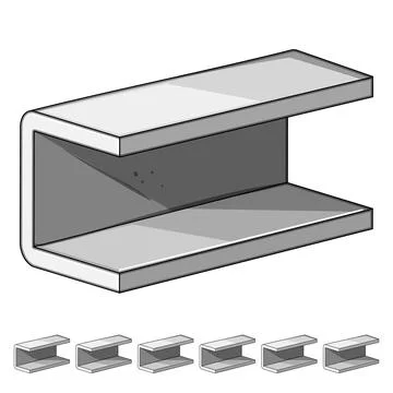 Support steel beam cartoon vector graphic Stock Illustration
