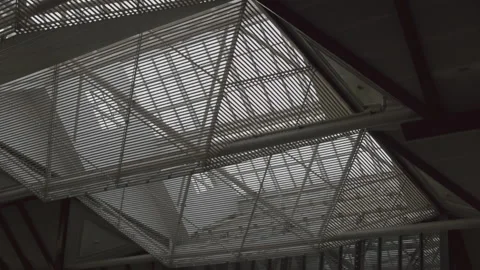 The support structure at the top of Suzhou railway station Stock Footage 163110023