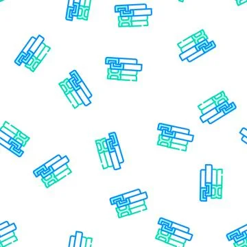 Support structures, beams and channels building material vector seamless patt Stock Illustration