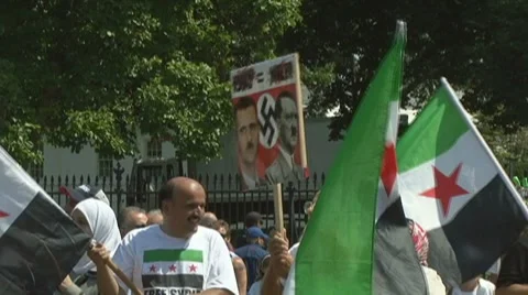 Support for Syrian rebels  Stock Footage 7959233