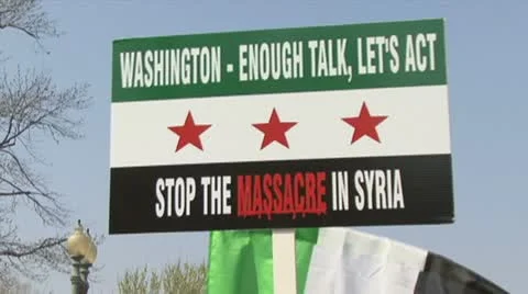 Support for Syrian rebels  Stock Footage 10833224