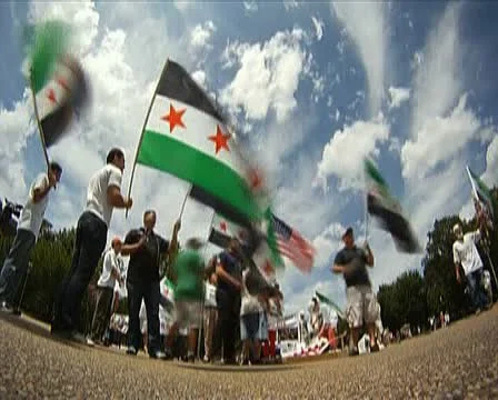 Support for Syrian rebels  Stock Footage 11434800