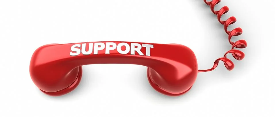 Support Telephone Receiver Stock Illustration