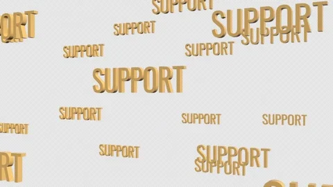 SUPPORT Text Animation. Stock Footage 315886133